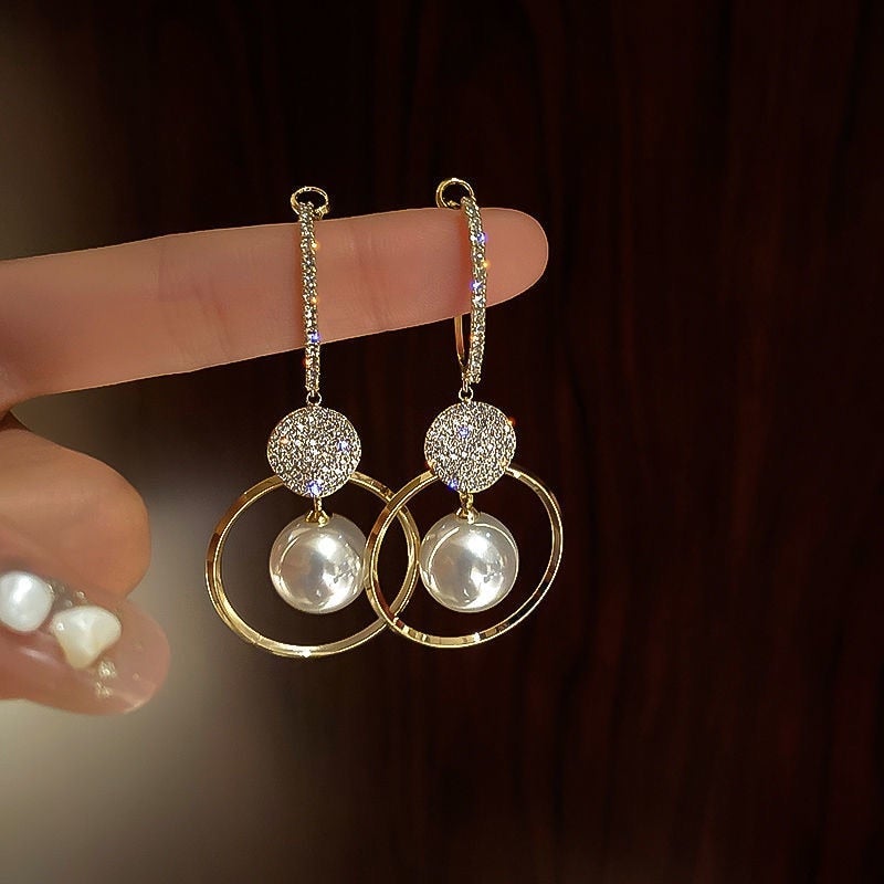 Luxury Earrings with Cultured Pearls and Zircons (BUY 1 GET 1 FREE)