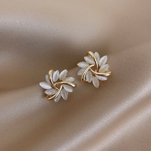 Luxury White Opal Earrings in Gold (BUY 1 GET 1 FREE)