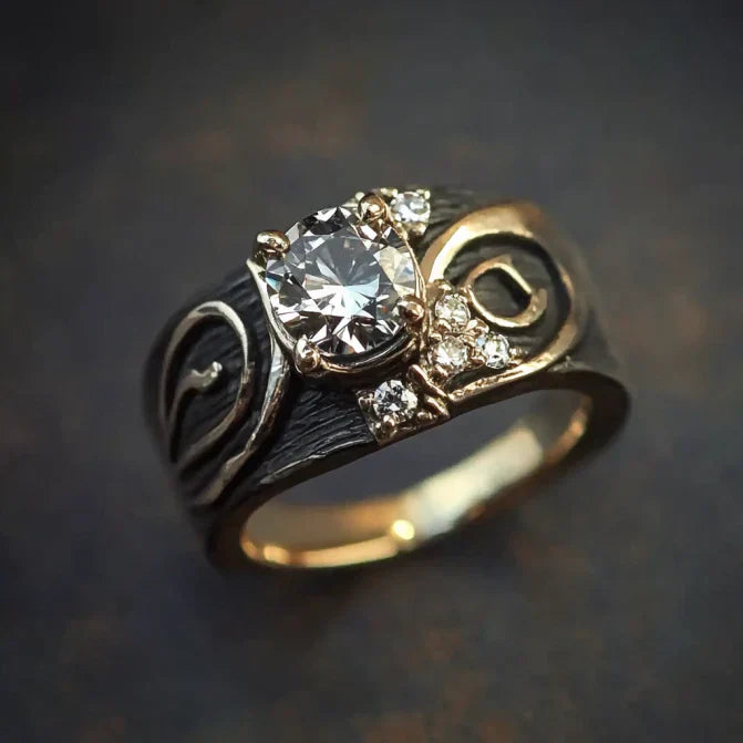 Vintage Dark Zirconia Ring